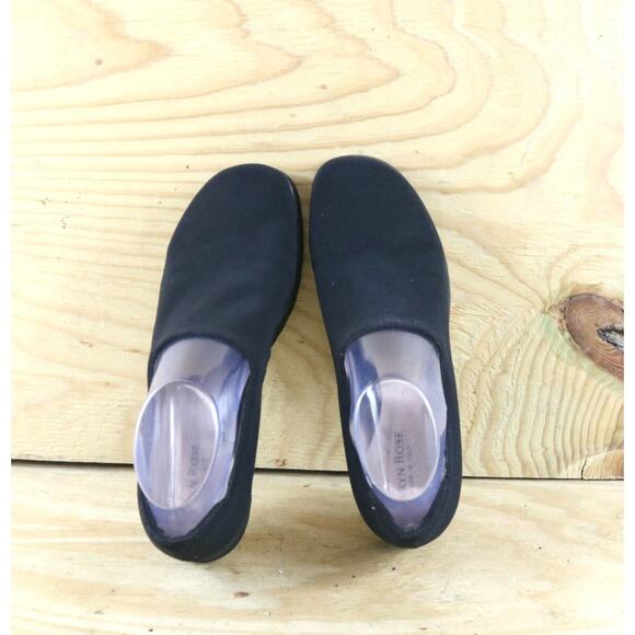 Taryn Rose Shoes Womens 9.5 Black Stretch Slip On Loafers 40 Italy - Picture 4 of 9